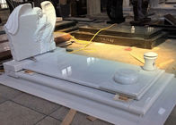 Отметки белого памятника жемчуга серьезные, надгробные камни мраморного эскиза простые для могил