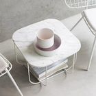 Верхние части обеденного стола простых мраморных каменных Кунтертопс круглые квадратные для мебели гостеприимства