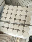 Толщина плитки 10мм белого мраморного шестиугольника мосик для ванной комнаты/кухни