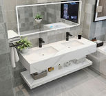 Интегрированная проектированная каменная тщета Bathroom покрывает 1000*560MM